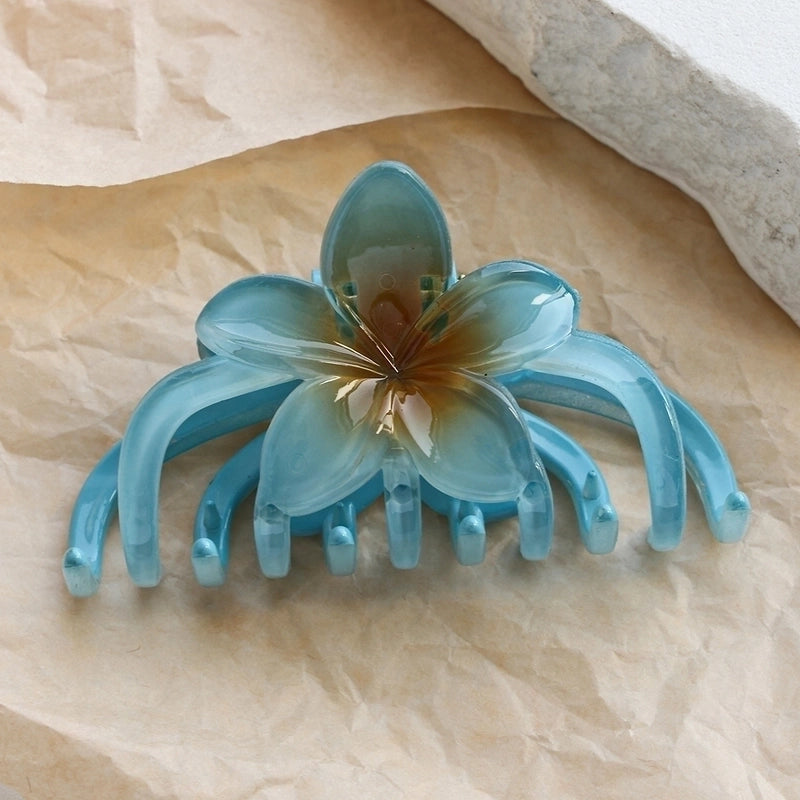 Women’s Casual Minimalist Flower Plastic Resin Stoving Varnish Hair Claws