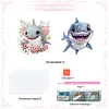 2pcs DIY Cute Smiling Sharks Diamond Painting Ornaments