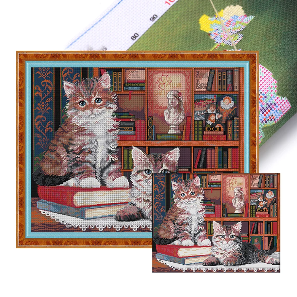 Kid Stitch' Cross Stitch Kit ~ Cat EASY FOR KIDS & BEGINNERS #021-1949