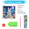 5D DIY teilweise speziell geformter Bohrer Diamant Malerei Kit Kaninchen Dekor 30x30cm