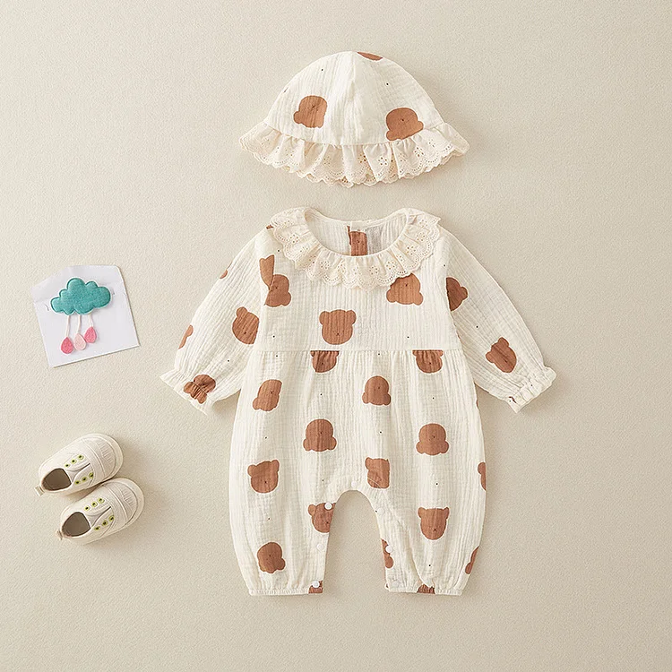  Baby Bear Bunny Romper with Hat