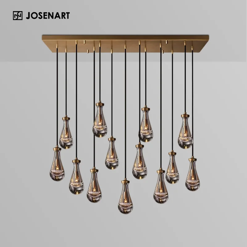 Rain Rectabgular Chandelier 72" JOSENART Josenart