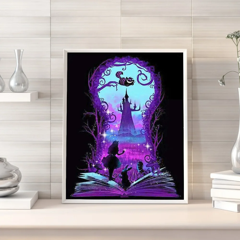 Full Round Diamond Painting 40*50cm - Silhouette Castle