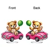 DIY Car Balloon Bear Acrylic Special Shape Diamond Painting Desktop Ornaments