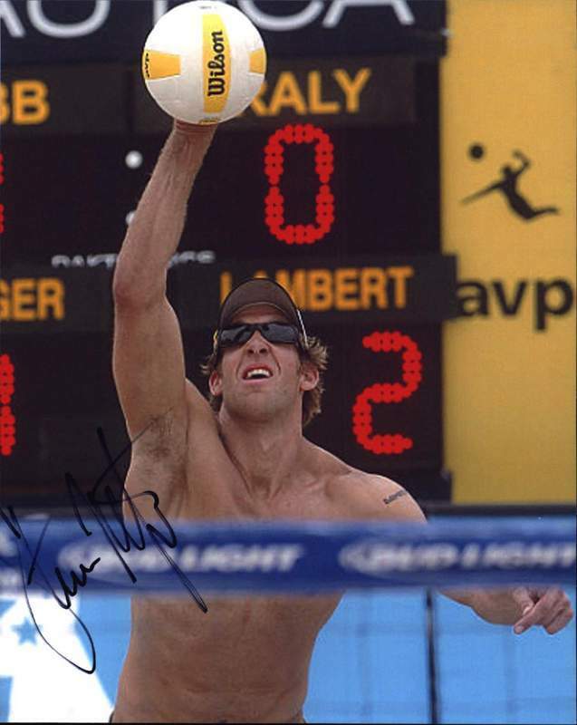 Stein Metzger authentic signed AVP volleyball 8x10 Photo Poster painting W/Cert Autographed 04