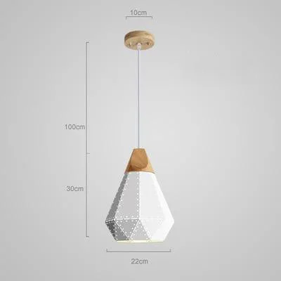 Modern minimalist design pendant lamp Nordic creative colorful led lamp home lighting bar restaurant iron solid wood lamp living