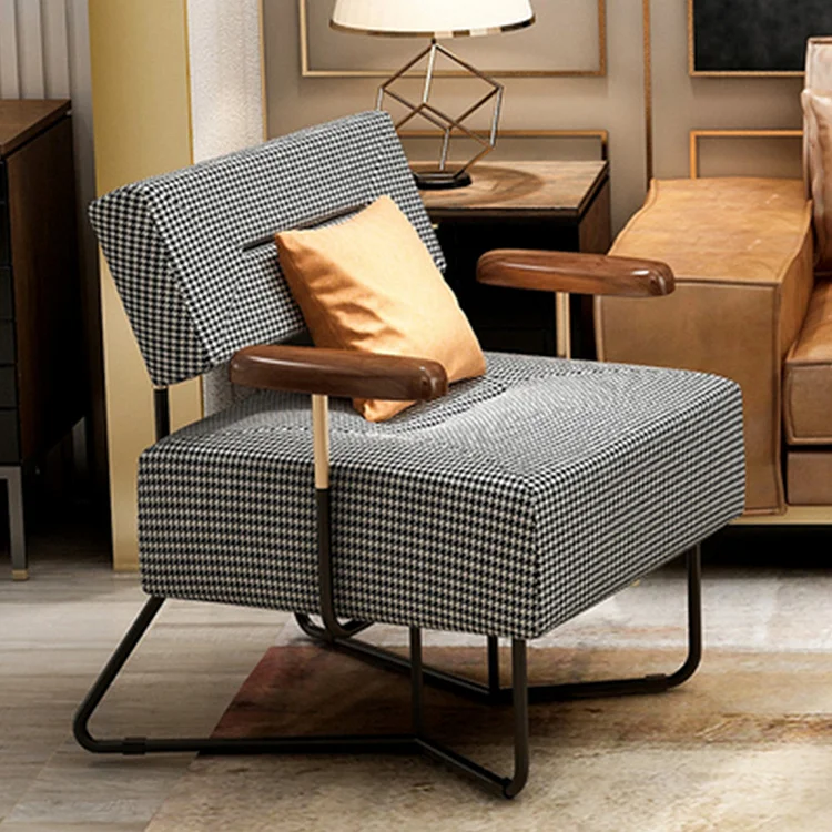 Homemys Nordic Affordable Luxury Houndstooth Lounge Sofa Chair