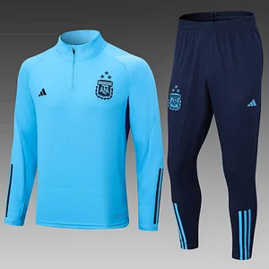 2022 Argentina Half-Pull Training Suit Blue Jersey Set