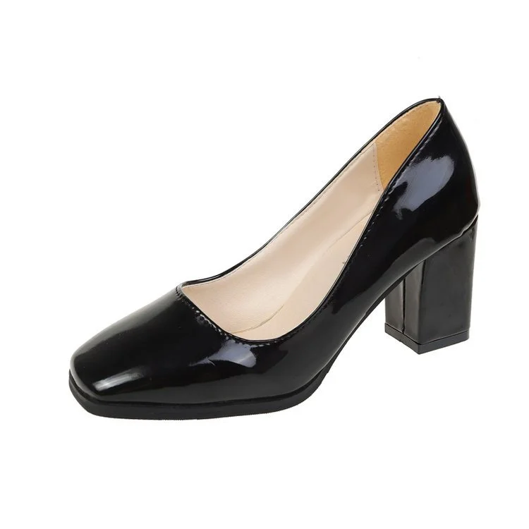 Churchf Churchf Heel Casual Women's Shoes Spring 2024 New Fashion Square Head Square Root High Heel 4243 Large Size Women's Shoes