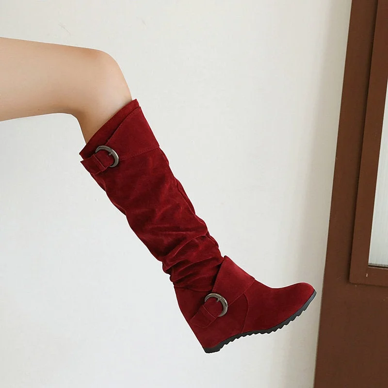 Women's Flannel High Boots Knee-length Boots