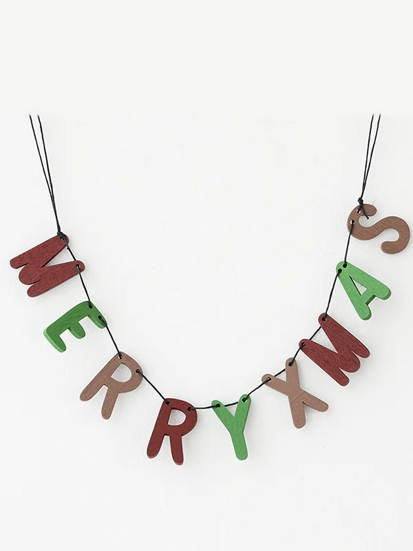 Wooden Letter Christmas Party Home Decoration Accessories