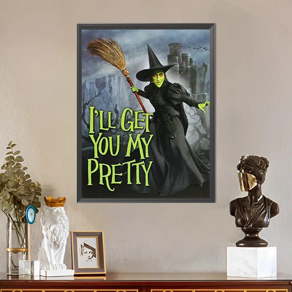 Diamond Painting - Full Round Drill - Halloween Witch(Canvas|40*50cm)