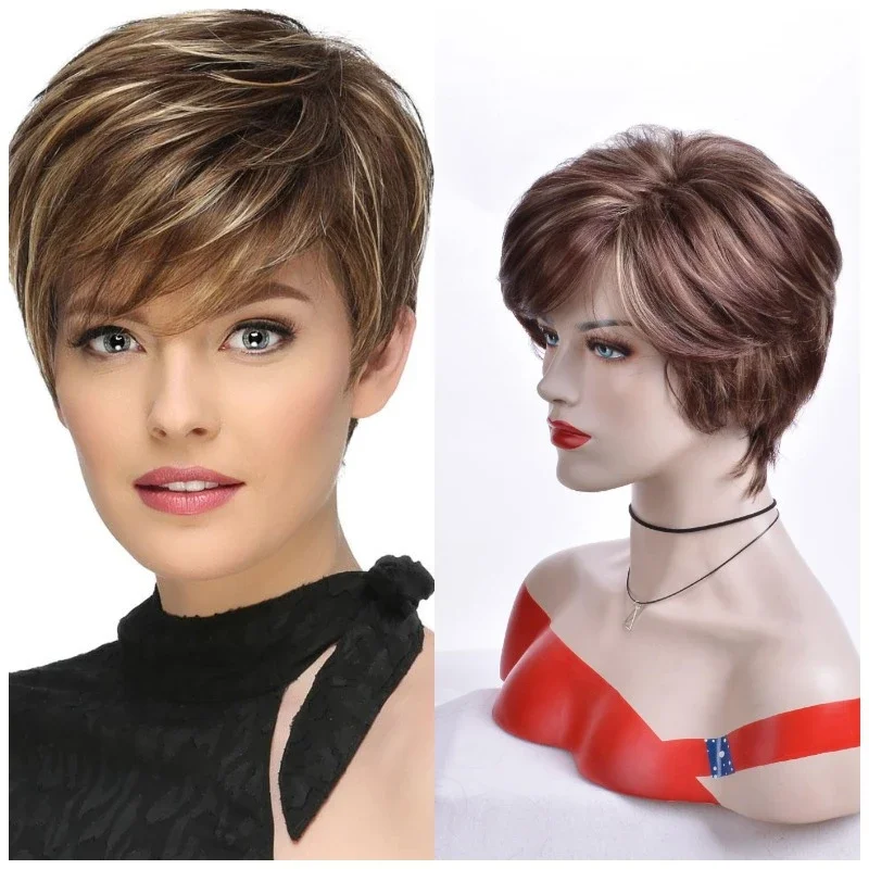 European and American Short Straight Wig Headgear