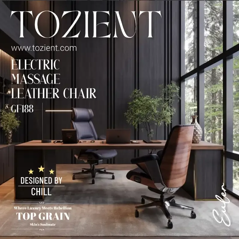 TOZIENT GF188 /Euler/ Executive Chair, Top Grain Cowhide, Massage