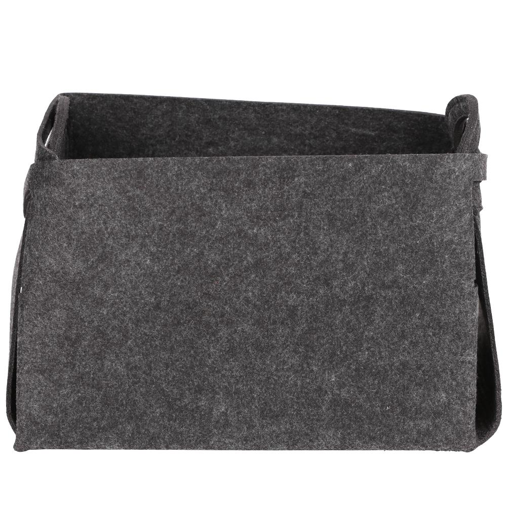 

Black Foldable Felt Storage Basket Washing Clothes Baby Toys Storage Box, 501 Original