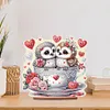 Diamond Painting Acrylic Owl in Cup Tabletop Home Decoration