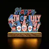 DIY Diamond Painting Kit with Wooden Light Base, Double Side Printed Night Light for Home Office Tabletop Decor