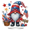 Diamond Painting Acrylic Single Sided July Independence Day Gnome Ornaments Tabletop Home Office Decor