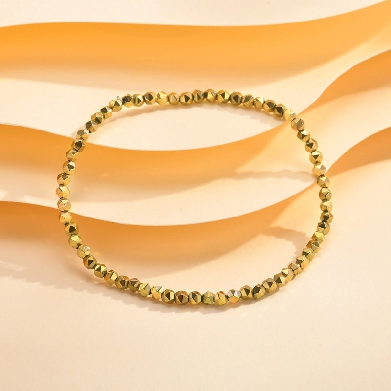 IG Style Geometric 18K Gold Plated Rope Haematite Bracelets Drawstring Bracelets