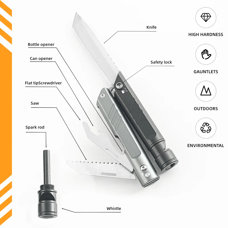 Multi-Functional Outdoor Tools Stainless Steel Camping Folding Pocket Multi-Tool Knife