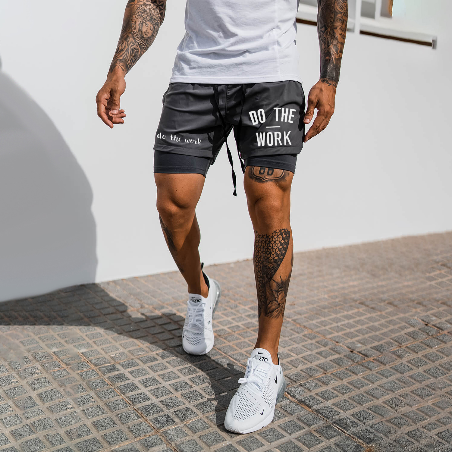 Men's "Do The Work" Motivational Workout Shorts