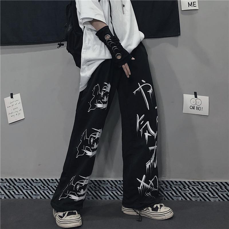 Goth Punk 2022 Unisex Anime Hip Hop Male Joggers Trousers Fashion Streetwear Japanese Streetwear Harajuku Pants / TECHWEAR CLUB / Techwear