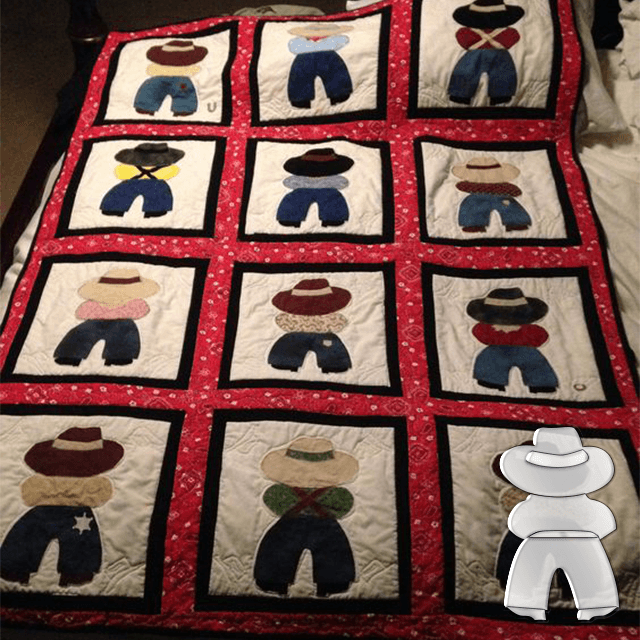 DIY Passionate Cowboys Quilt Template Set-With Instructions