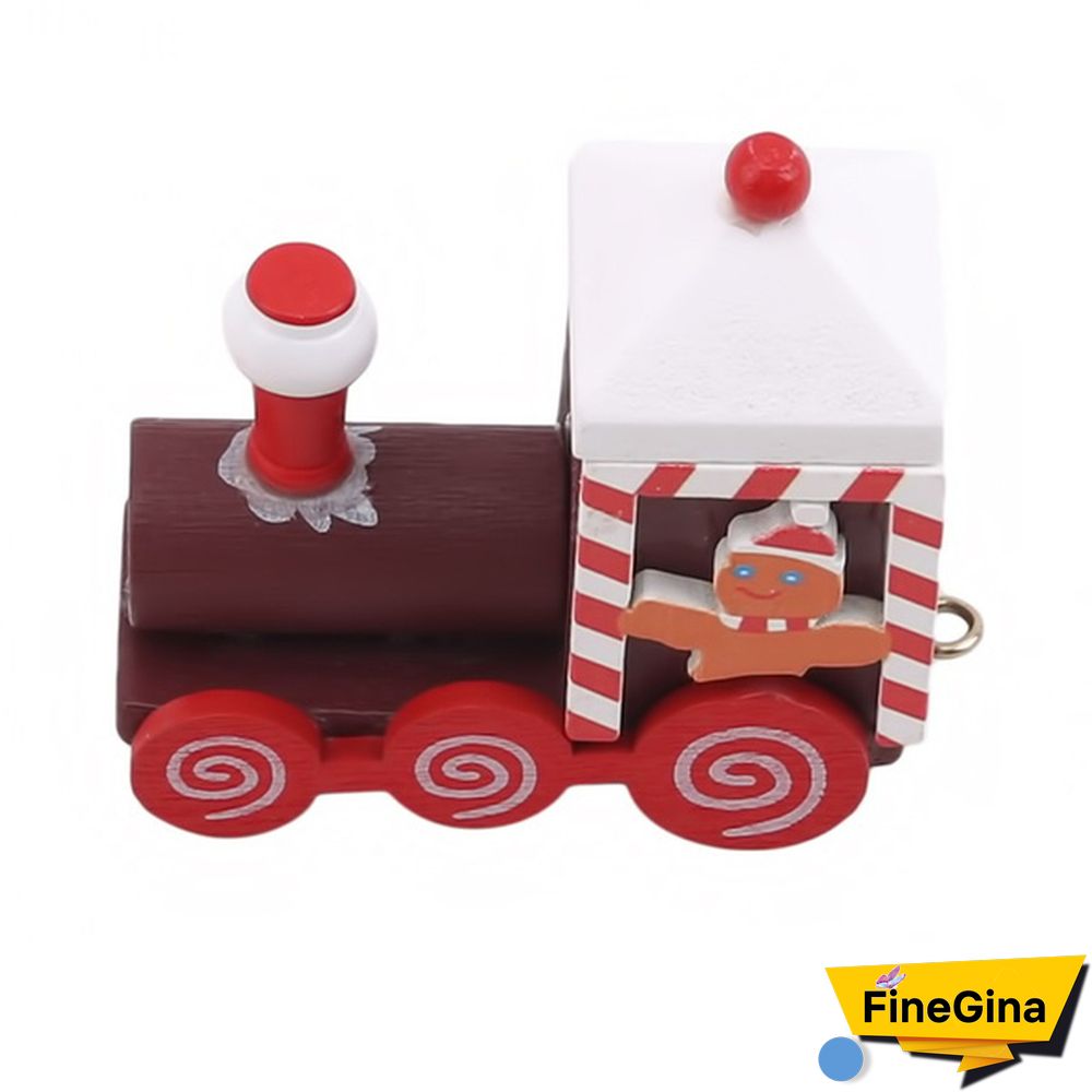 Christmas Decoration Wooden Little Train For Home Decor Christmas Santa Snowman Ornaments New Year Gifts