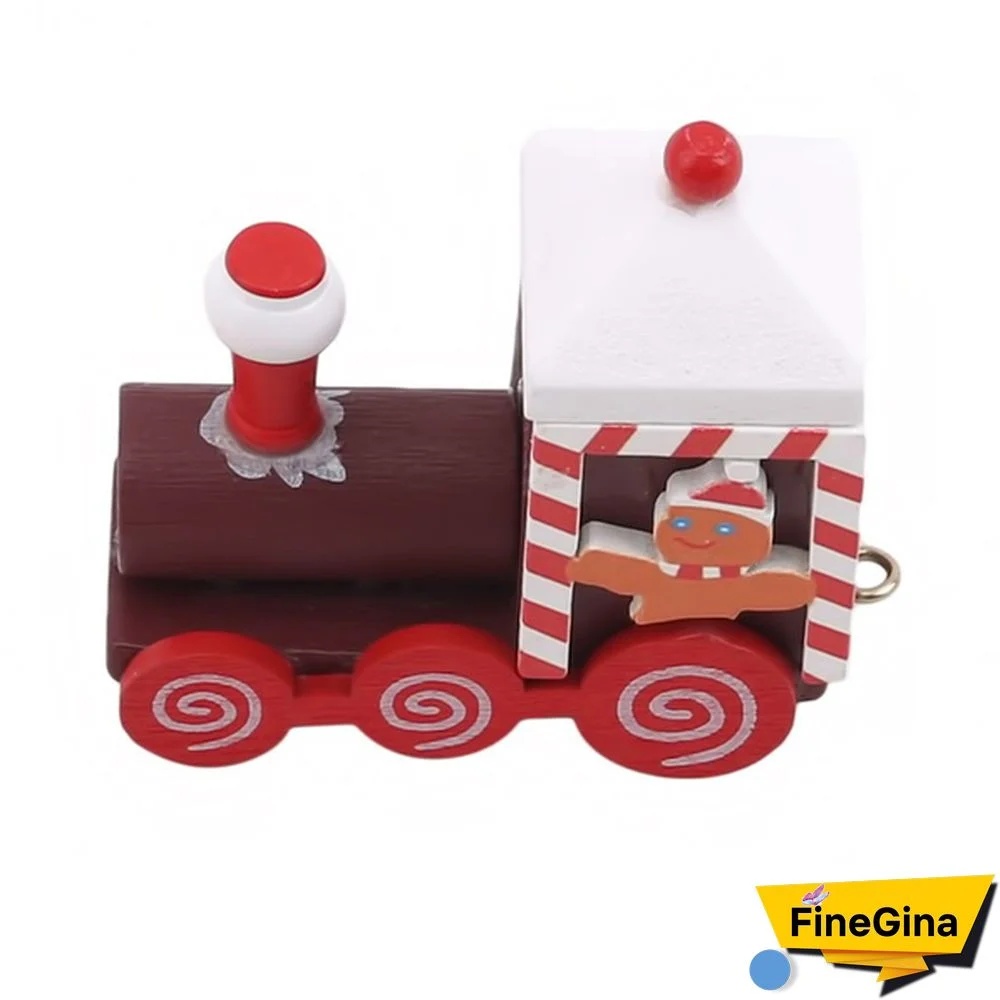 Christmas Decoration Wooden Little Train For Home Decor Christmas Santa Snowman Ornaments New Year Gifts