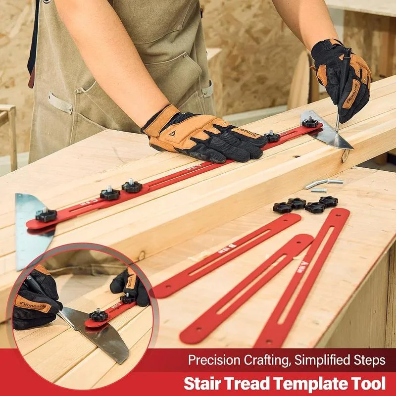 Aluminum Folding Ruler, 1 Set Multifunctional Folding Ruler, Stair Tread Gauge 