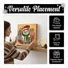 Kit de peinture de perles encadr&eacute; pour bonhomme de neige de No&euml;l 25x25cm pour adultes