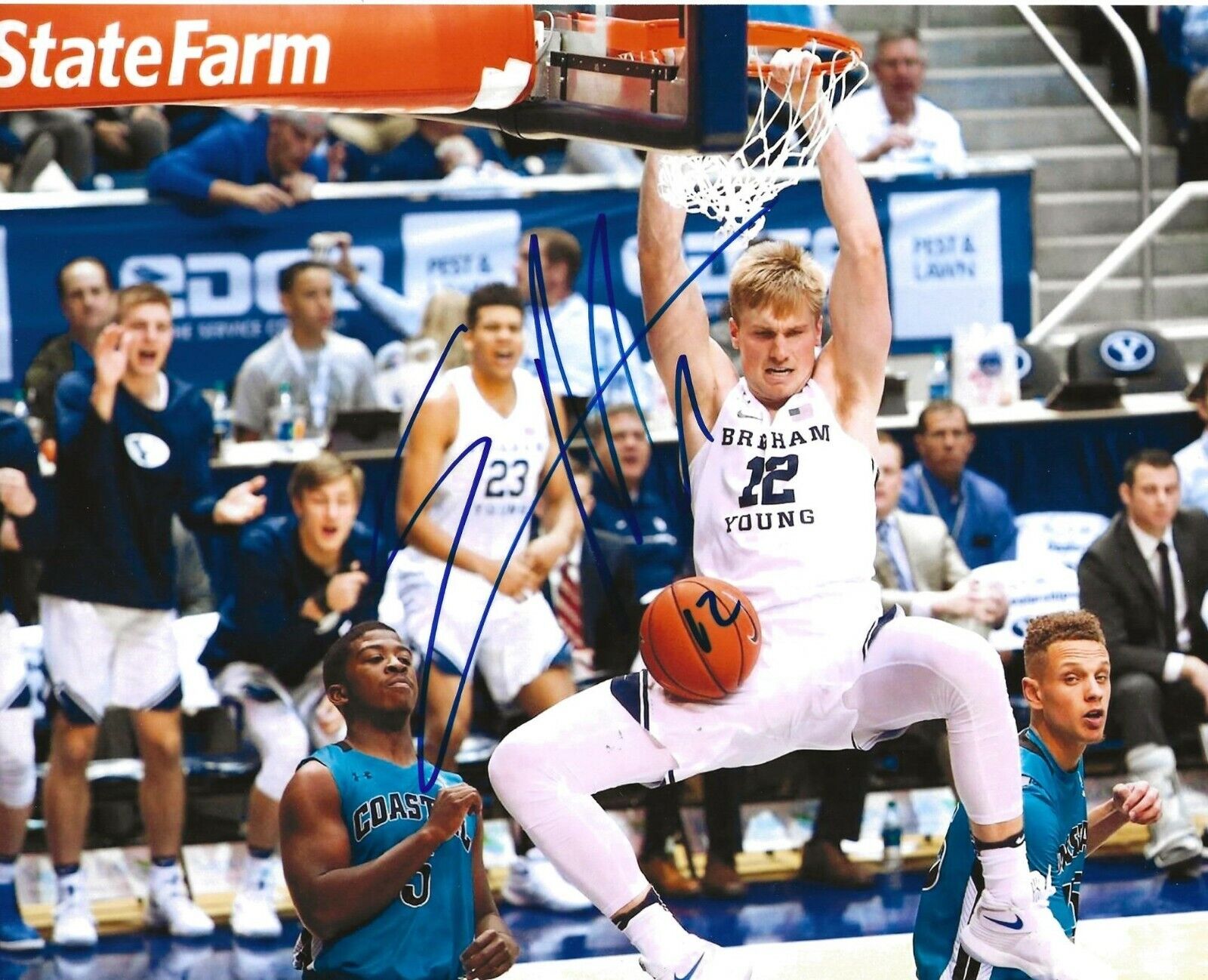 Eric Mika signed BYU Cougars 8x10 Photo Poster painting autographed