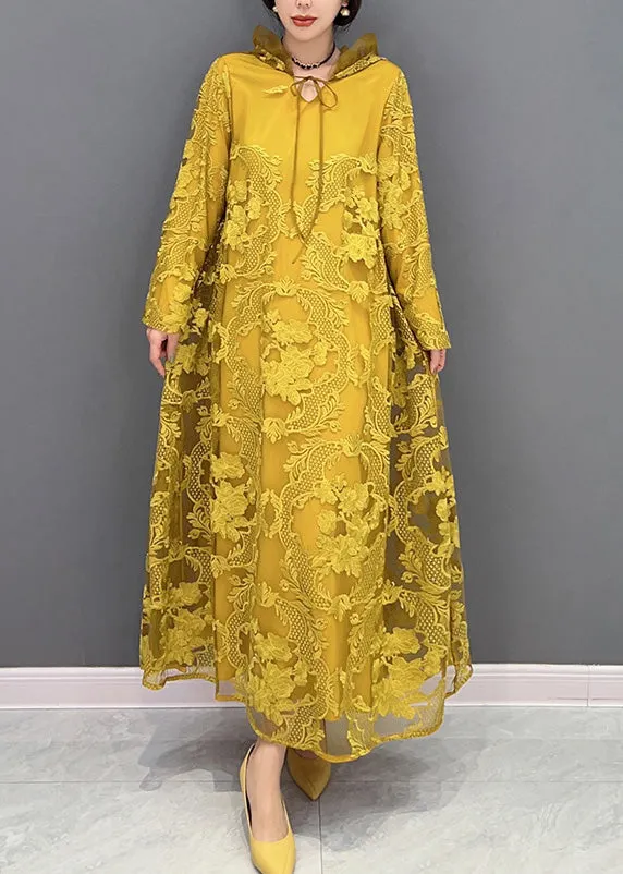 Yellow Tie Sleeve Dress main image 0