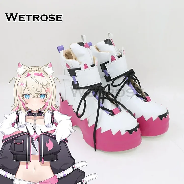 【Wetrose】In Stock Mococo Abyssgard Hololive EN 3rd Advent Vtuber Cosplay Shoes Holo Sneakers