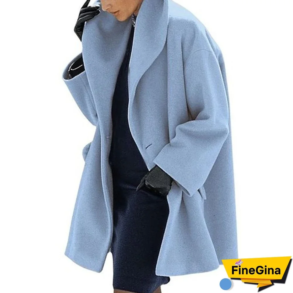 New Warm Women Fashion Multi-Color Shawl Collar Coat Jacket Casual Fleece Coat Down Jacket