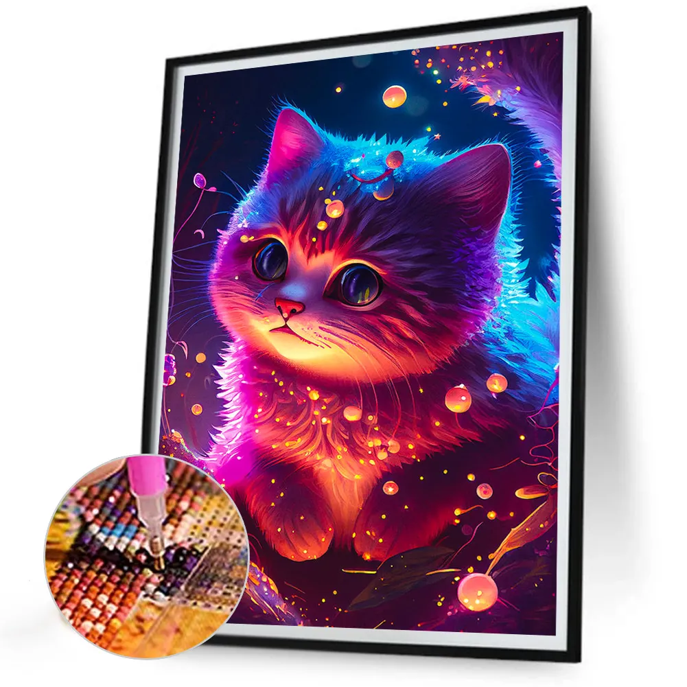 Diamond Painting - Full Round Drill - Cat(Canvas|30*40cm)