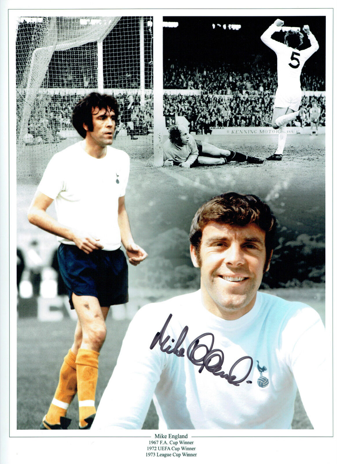 Mike ENGLAND SIGNED Autograph 16x12 Montage Photo Poster painting AFTAL COA Spurs Tottenham