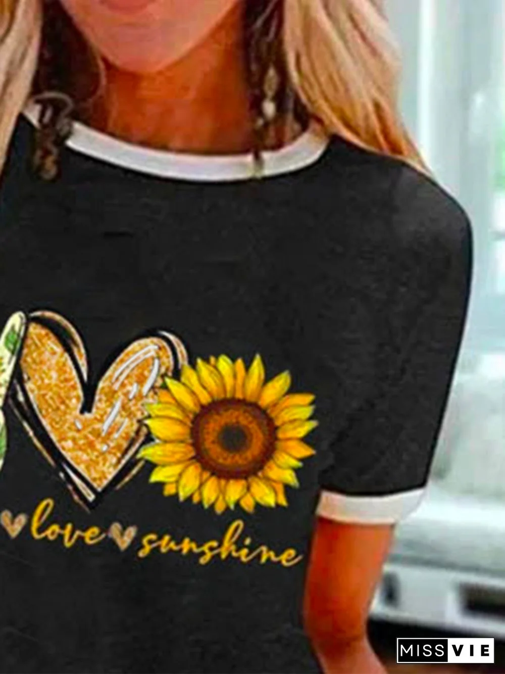 Printed Crew Neck Holiday T-shirt