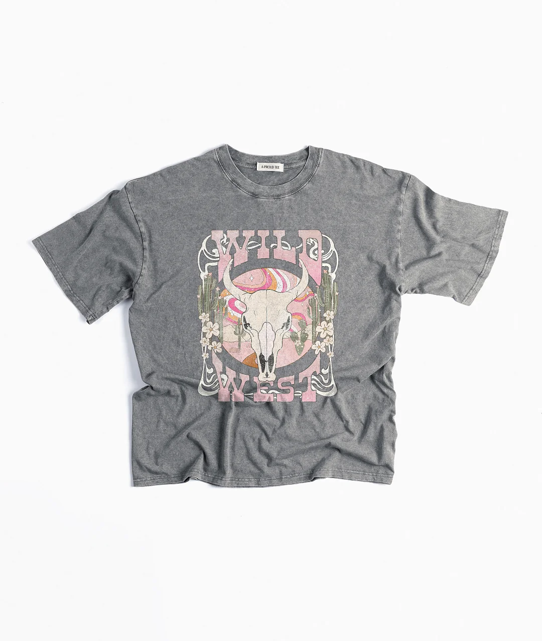 Wild West Western Acid Wash T-shirt