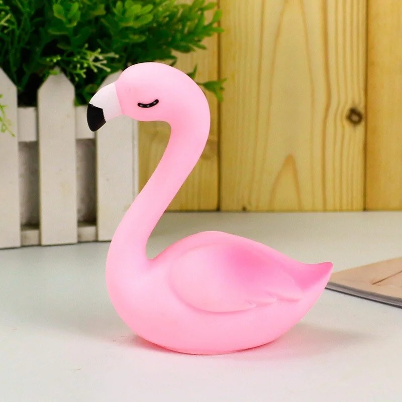 Pink Flamingo Cake Decorations Acrylic Cake Topper for Birthday Party Decoration Wedding Dessert Lovely Gifts Hawaii Party Decor