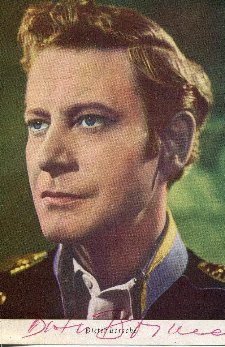 GERMAN ACTOR Dieter Borsche autograph, signed vintage Photo Poster painting