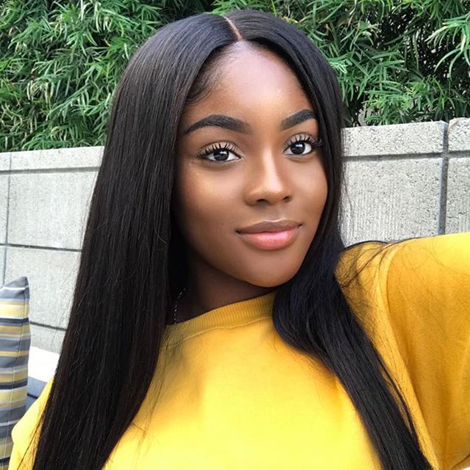 Vallbest Human Hair Straight 5X5 Lace Front Wig 10-30 Inch 150%-250% Density Fast Shipping US Mall Lifes