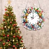 2D Flat DIY Christmas Snowflake Acrylic Diamond Painting Clock Pendant Decor