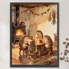 Hedgehog Family Full Stamped Cross Stitch Kit 14CT 2-Strand 45x60cm