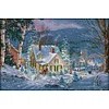 Christmas Snow Night - 14CT Stamped Cross Stitch - 55*37cm - Xmas