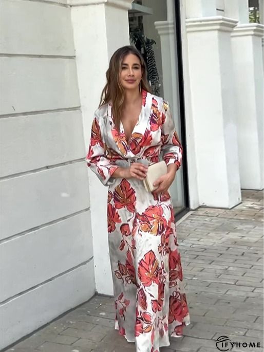 V Neck Ethnic Loose Vacation Dress | IFYHOME