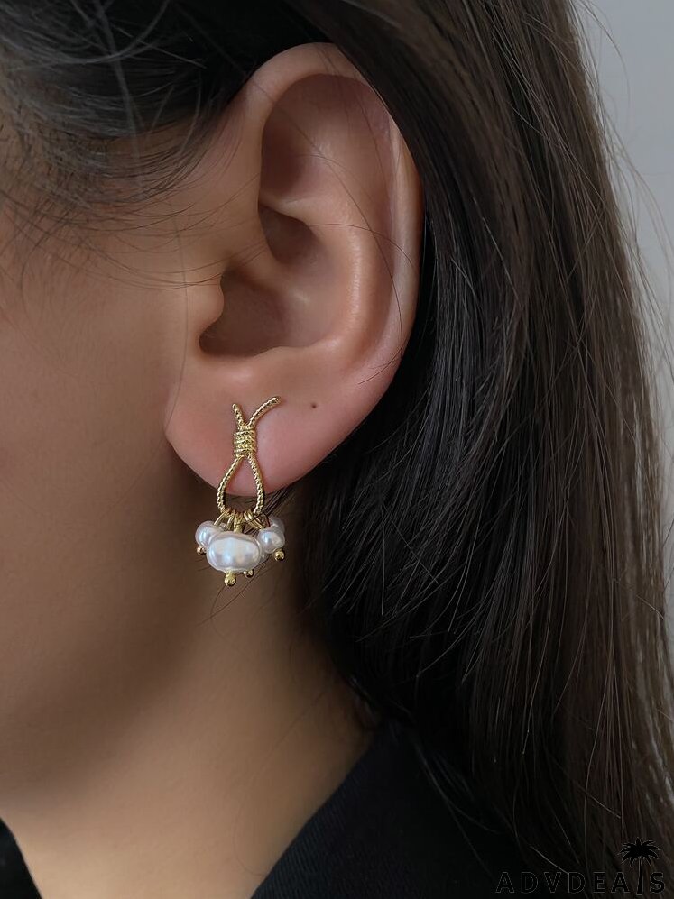 Faux Pearl Drop Earrings