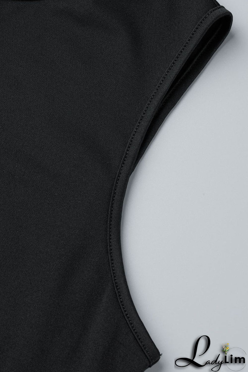 Black Sexy Sportswear Solid Patchwork Asymmetrical O Neck Skinny Jumpsuits