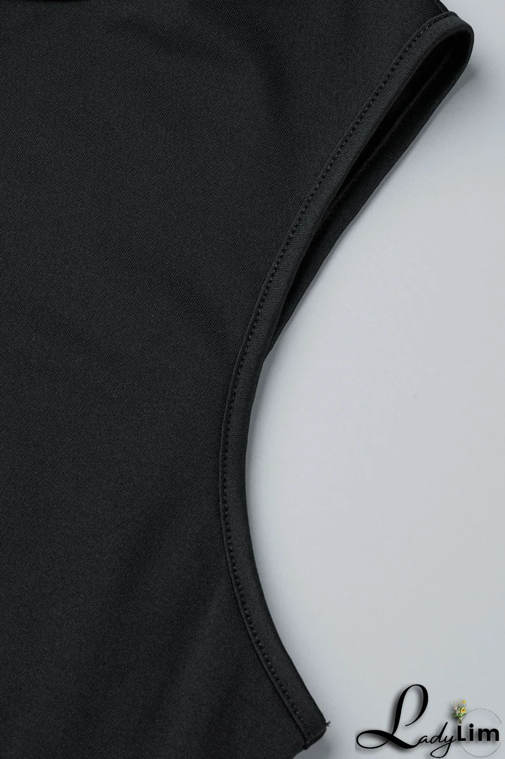 Black Sexy Sportswear Solid Patchwork Asymmetrical O Neck Skinny Jumpsuits