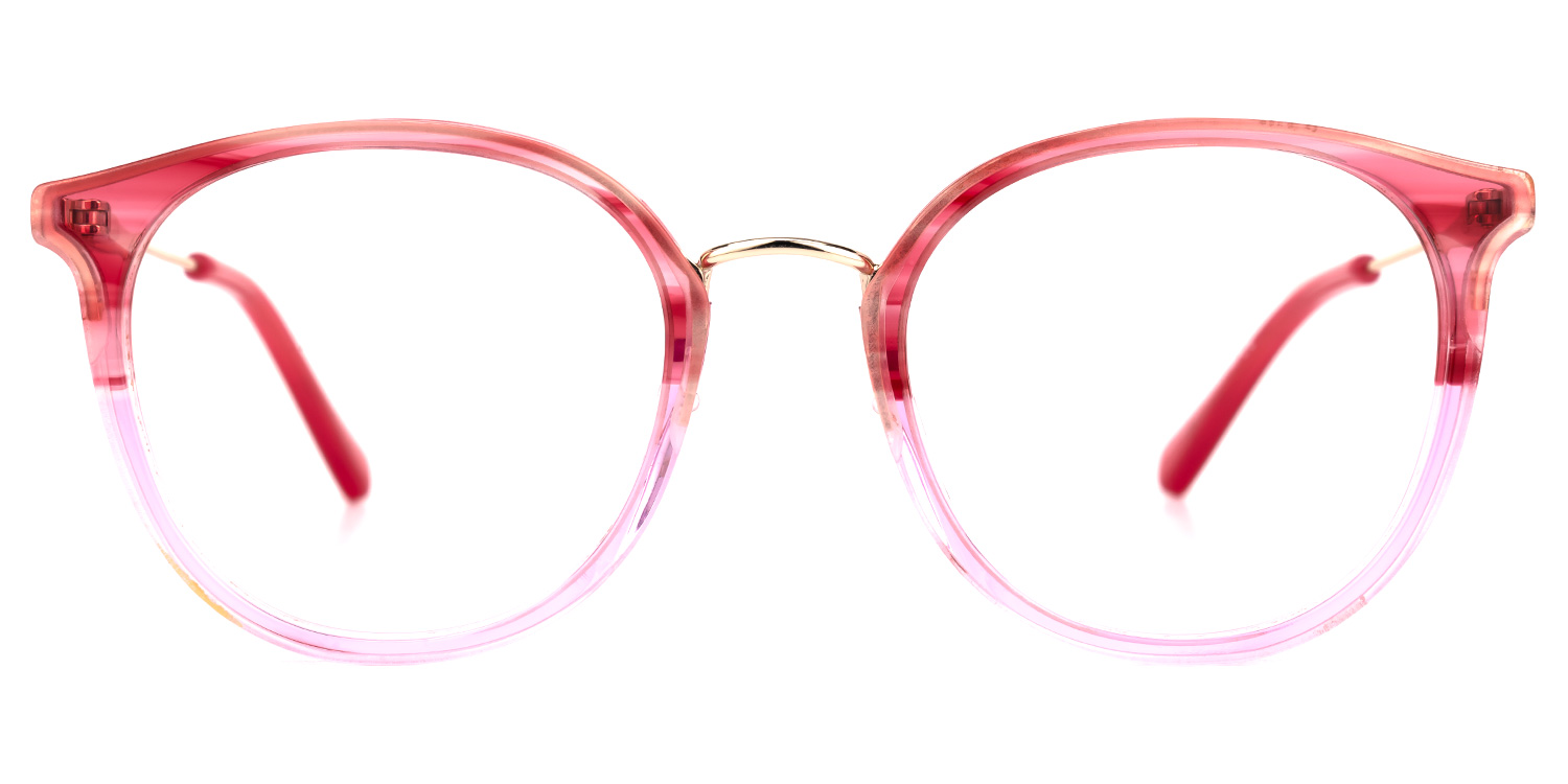 Adara Rot-Rosa Rund Brille Rot-Rosa